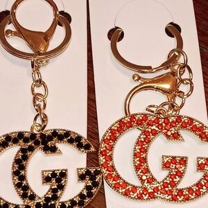 Bundle Of 2 Rhinestone Keychain Or Bag Charm